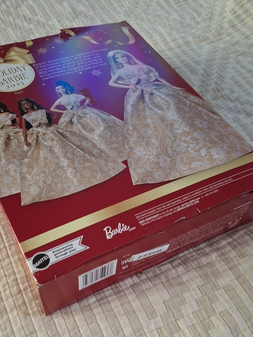 Barbie 2025 Holiday Christmas Barbie Gold - Picture 6 of 7